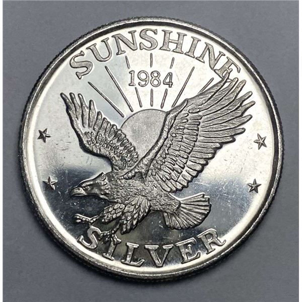1984 Sunshine Mining Eagle 1 ozt .999 Silver