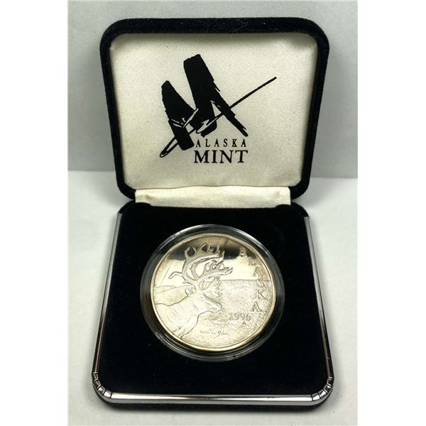 1996 Alaska Mint The Official State Medallion Proof 1 ozt .999 Silver