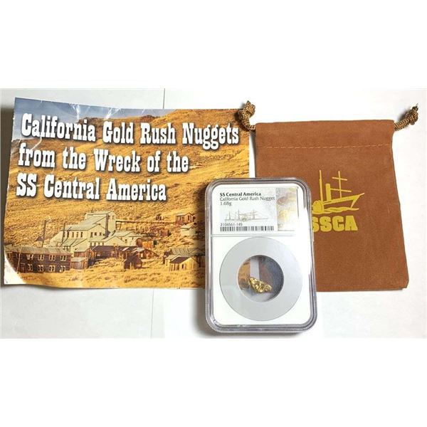 SS Central America California Gold Rush 1.68g Gold Nugget NGC
