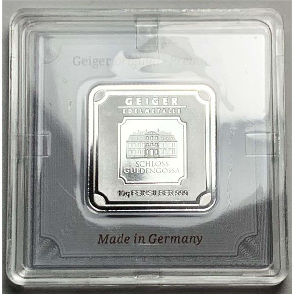 Geiger Edelmetalle Germany Premium 10g .999 Silver