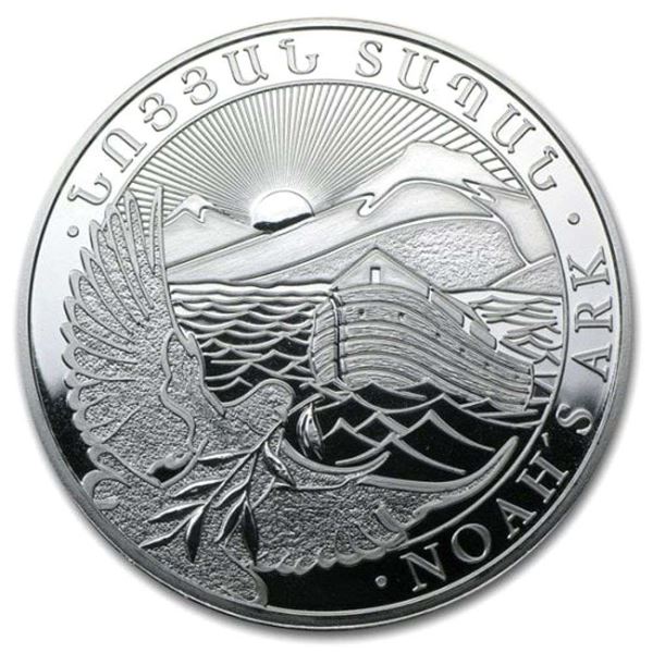 Roll (20-coins) Mint Sealed 2014 Republic Of Armenia "Noah's Ark" 1 ozt Proof .999 Silver