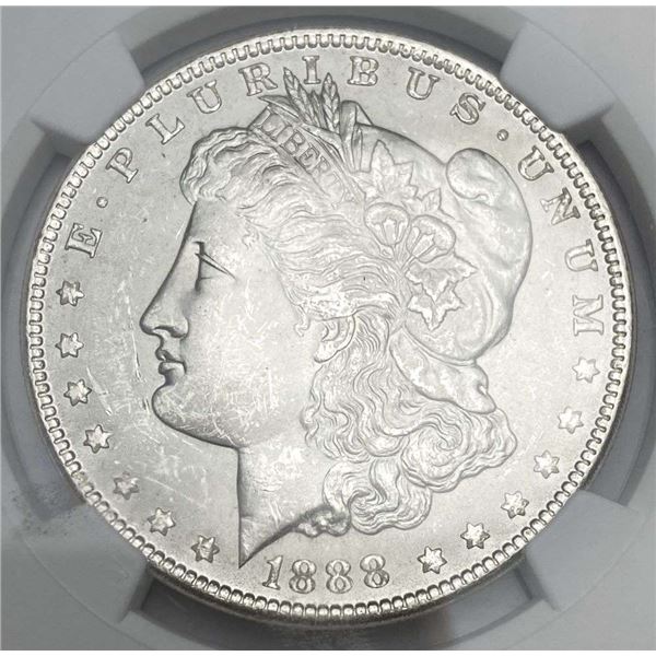 1888 Morgan Silver Dollar NGC MS63