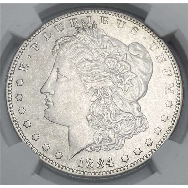 1884-S Morgan Silver Dollar NGC AU50