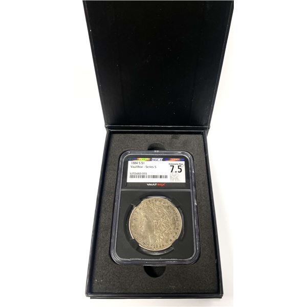 1884-S Morgan Silver Dollar VaultBox-Series 5 NGCX 7.5