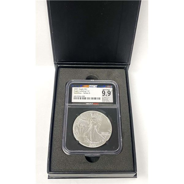 2021 American Silver Eagle Type 2 VaultBox Series-5 NGCX 9.9