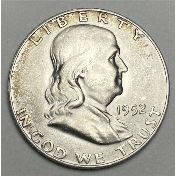 1952-S Franklin Silver Half Dollar MS65