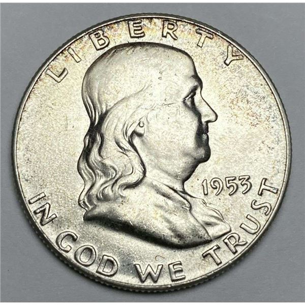 1953 Franklin Silver Half Dollar MS65