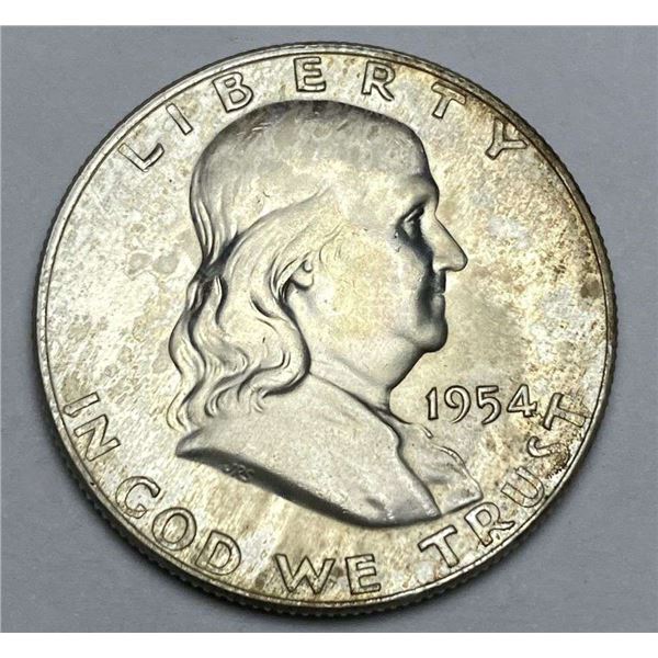 1954-D Franklin Silver Half Dollar MS65