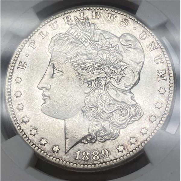 1889-CC Morgan Silver Dollar NGC AU50