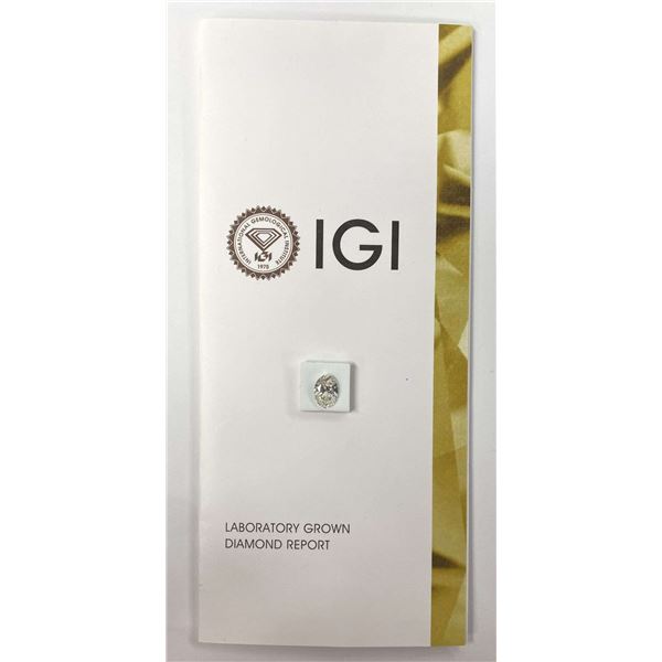 White Certified 3.03 Carat Oval Diamond "I" Color, "VVS2" Clarity IGI