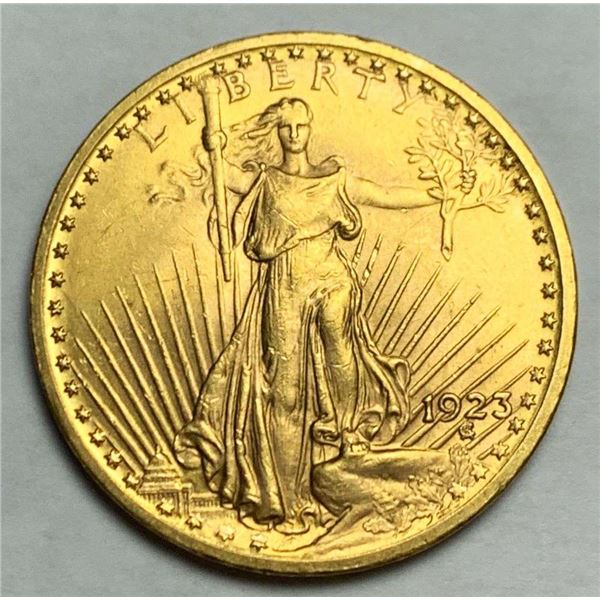 1923 Gold $20 Saint Gaudens MS64