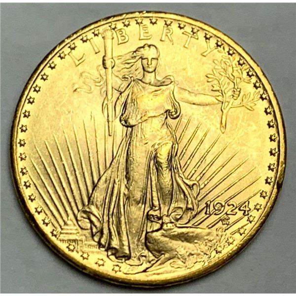 1924 Gold $20 Saint Gaudens MS64