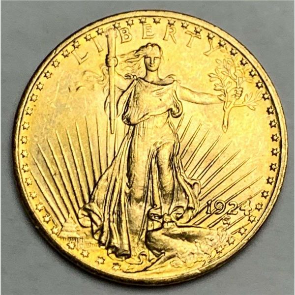 1924 Gold $20 Saint Gaudens MS64