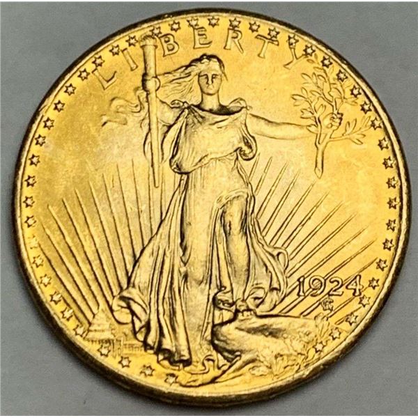 1924 Gold $20 Saint Gaudens MS64