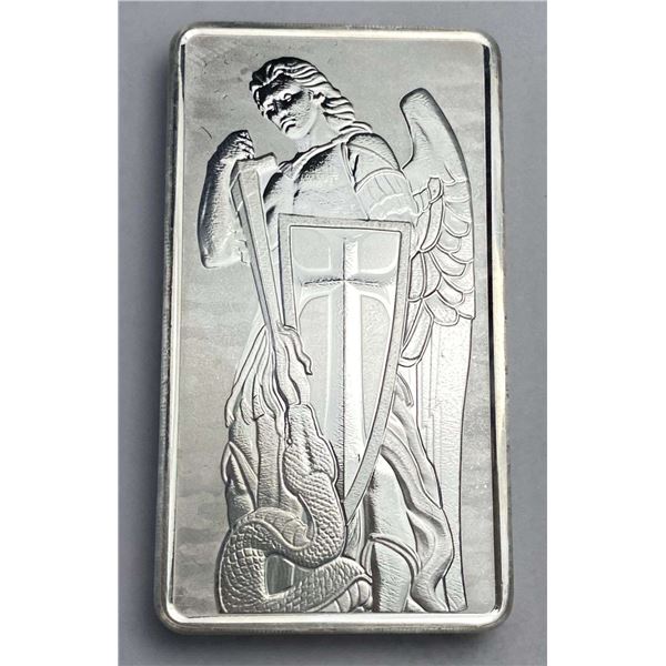 Scottsdale Mint Archangel Michael 10 ozt .999 Silver Bar
