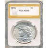 Image 3 : 1935 Peace Silver Dollar MS66