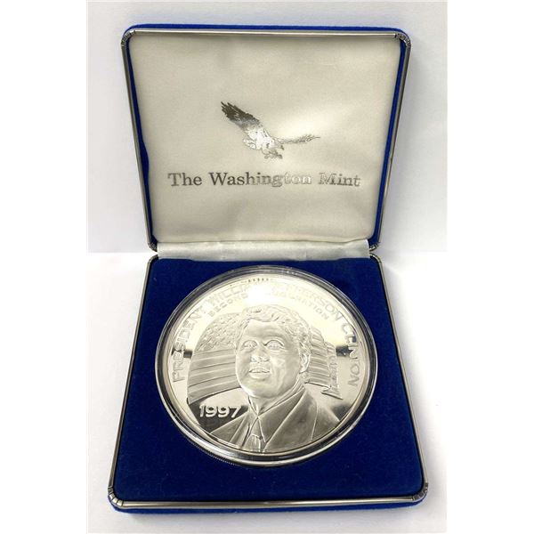 Giant Half Pound 1997 President William Jefferson Clinton Proof .999 Silver