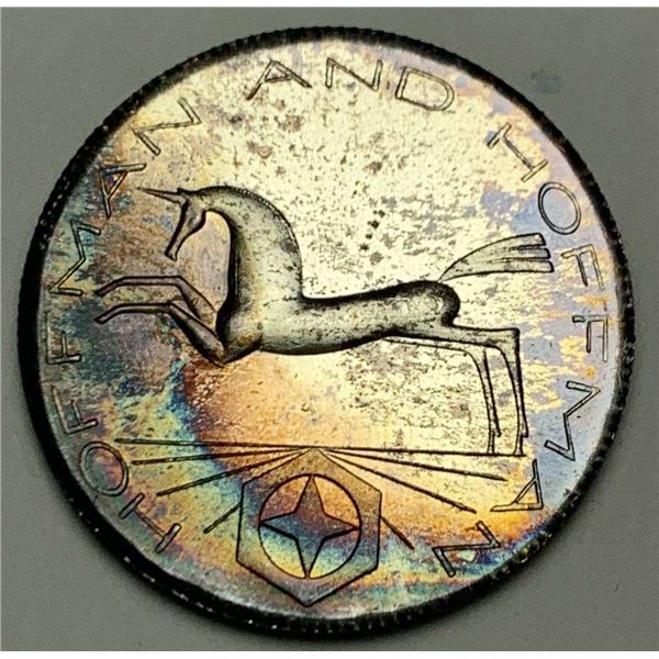 Rare Rainbow 1981-S Hoffman And Hoffman 1 ozt .999 Silver