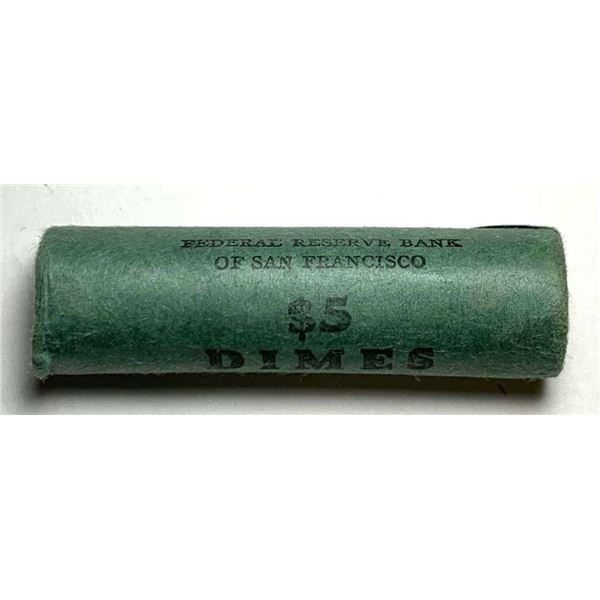Federal Reserve Bank Wrapped Roll (50-coins) Roosevelt Silver Dimes BU