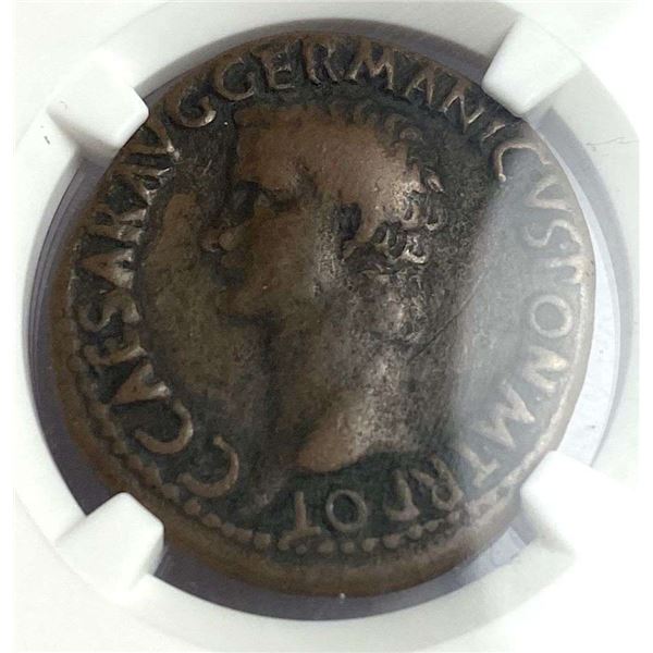 Roman Empire Caligula AE As (AD 37-41) NGC Fine