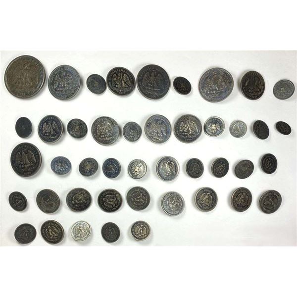 (44) Vintage 1887-1907 Coins Formerly Buttons On A Vest