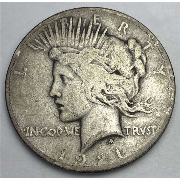 1921 Peace Silver Dollar VG