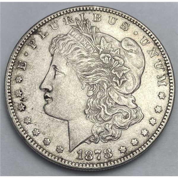 1878 Rev. 79 Morgan Silver Dollar AU55