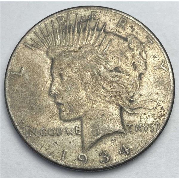 1934-S Peace Silver Dollar XF