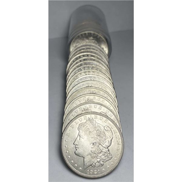 Roll (20-coins) Old Time Grandpa Fresh 1921 Morgan Silver Dollars BU