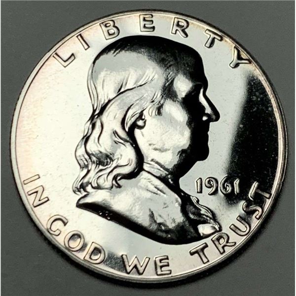 1961 Franklin Silver Half Dollar PF68