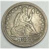 Image 1 : 1853 Arrows & Rays Seated Liberty Quarter XF