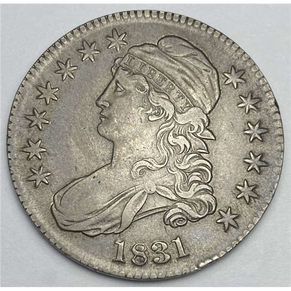1831 Capped Bust Silver Half Dollar AU55