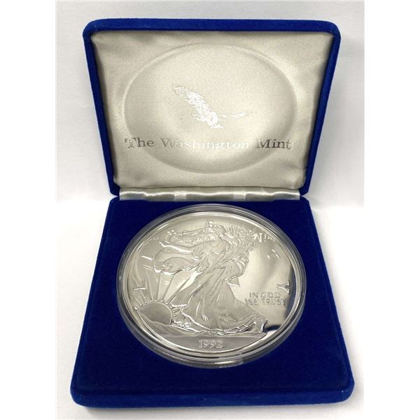 Giant Half Pound 1992 American Eagle Design Proof .999 Silver