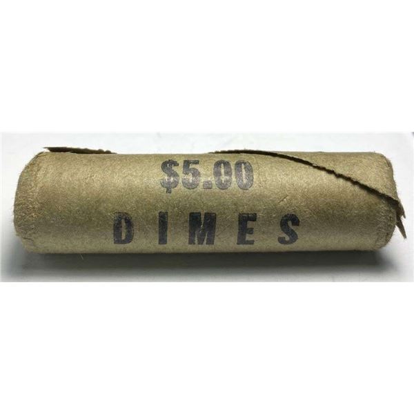 Bank Wrapped Roll (50-coins) Roosevelt Silver Dimes BU