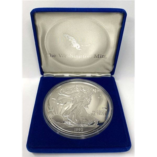 Giant Half Pound 1992 American Eagle Design Proof .999 Silver