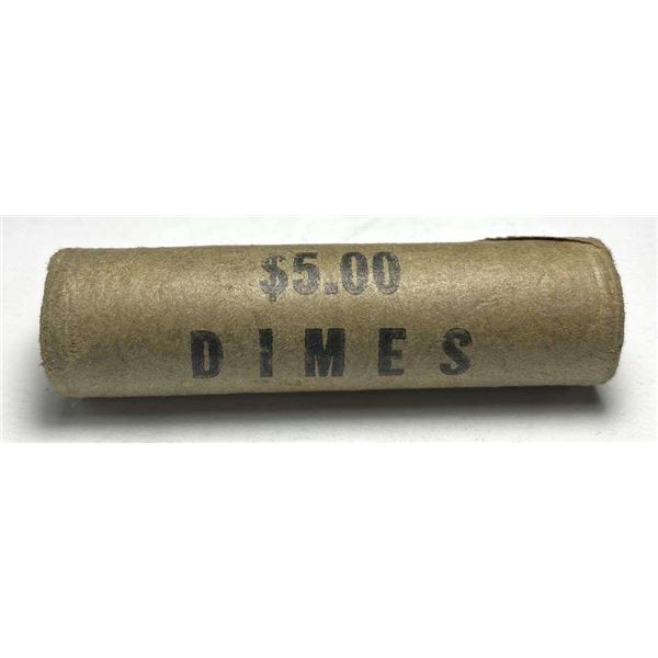 Bank Wrapped Roll (50-coins) Roosevelt Silver Dimes BU