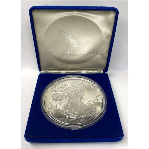 Giant Half Pound 1992 American Eagle Design Proof .999 Silver