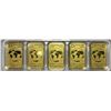 Image 1 : (5) 2016 Legal Tender Royal Canadian Mint 1/10 oz .9999 Gold Bars