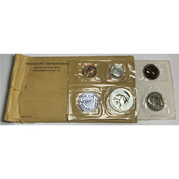 1957 U.S. Mint Philadelphia Treasury Department Proof Set (5-coins)