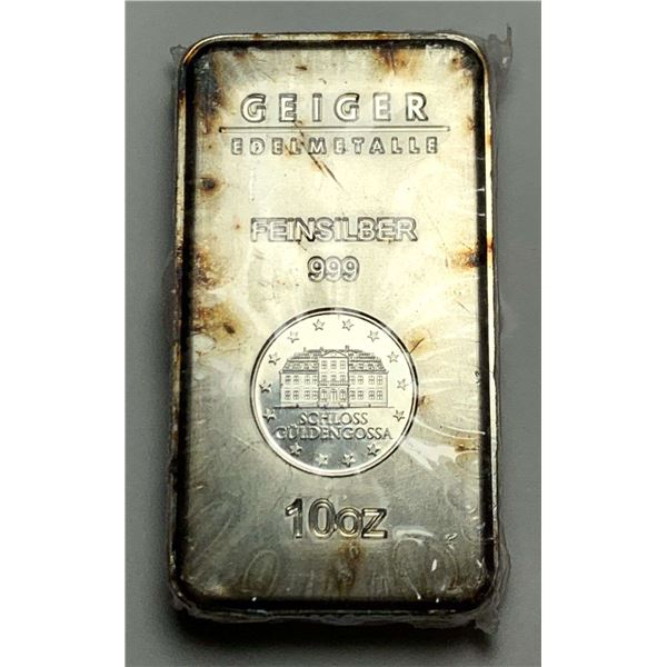 Geiger Edelmetalle 10 ozt . 999 Silver Bar