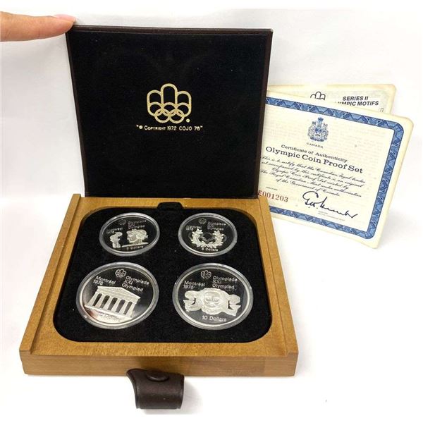 1976 Canada Olympics Silver Proof Set 4.32 ozt ASW (4-coins)