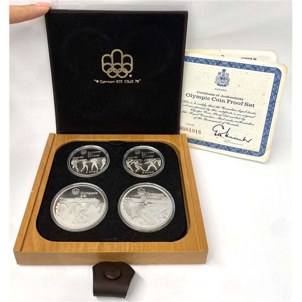 1976 Canada Olympics Silver Proof Set 4.32 ozt ASW (4-coins)