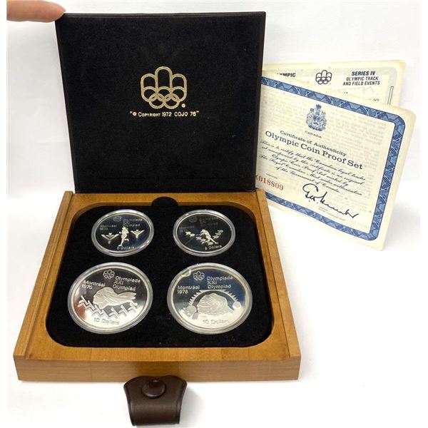 1976 Canada Olympics Silver Proof Set 4.32 ozt ASW (4-coins)