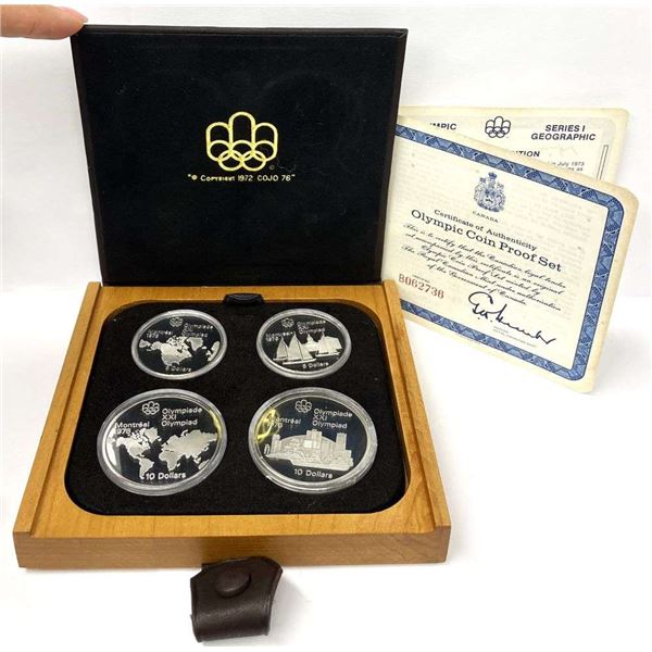 1976 Canada Olympics Silver Proof Set 4.32 ozt ASW (4-coins)