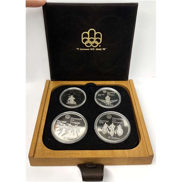 1976 Canada Olympics Silver Proof Set 4.32 ozt ASW (4-coins)