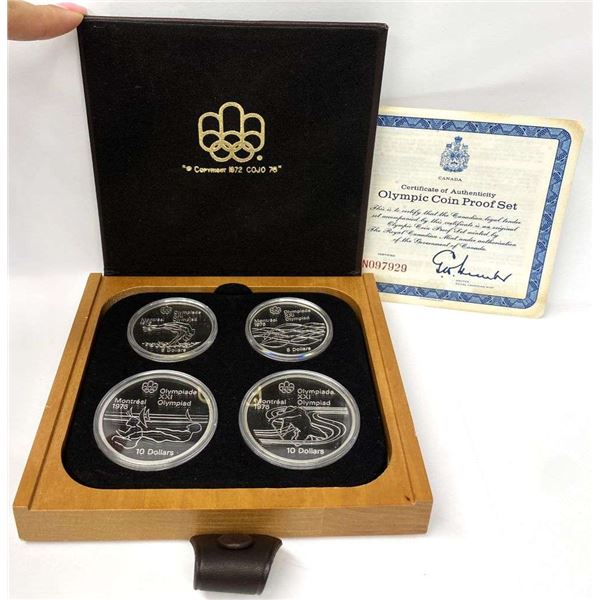 1976 Canada Olympics Silver Proof Set 4.32 ozt ASW (4-coins)