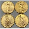 Image 1 : Fresh High Grade 1911-S-1927 Gold $20 Saint Gaudens (4-coins)