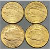 Image 2 : Fresh High Grade 1911-S-1927 Gold $20 Saint Gaudens (4-coins)