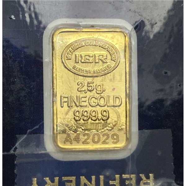 IGR 2.5 Grams .9999 Gold Bar