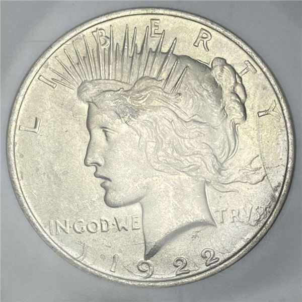 Rare 1922 Peace Silver Dollar NGC MS66 Binion Set